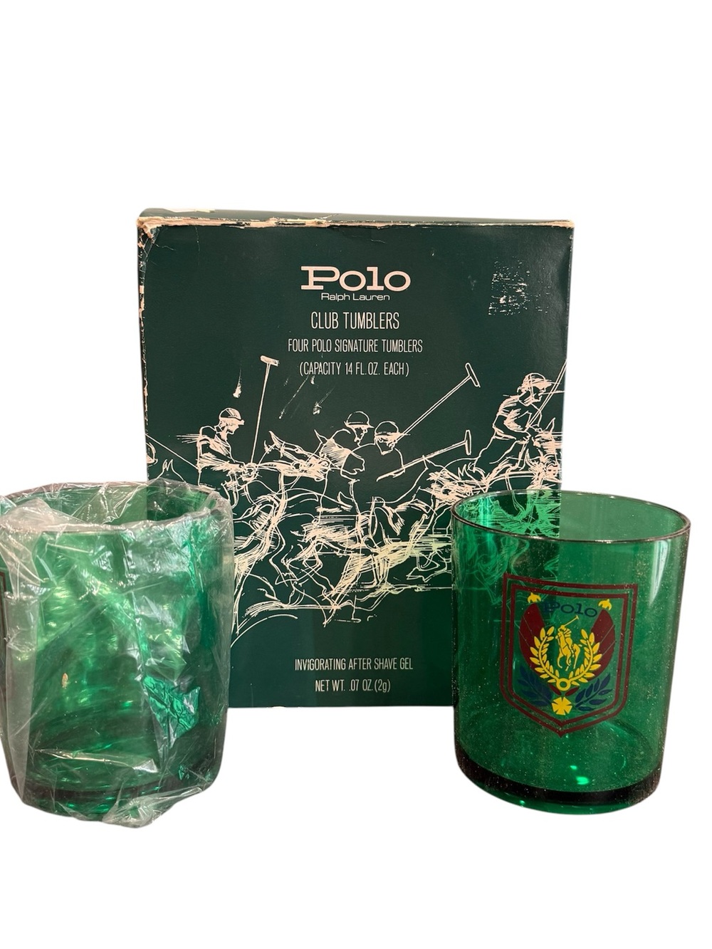 Vintage Polo Ralph Lauren unbreakable tumbler cups 80s with box New READ